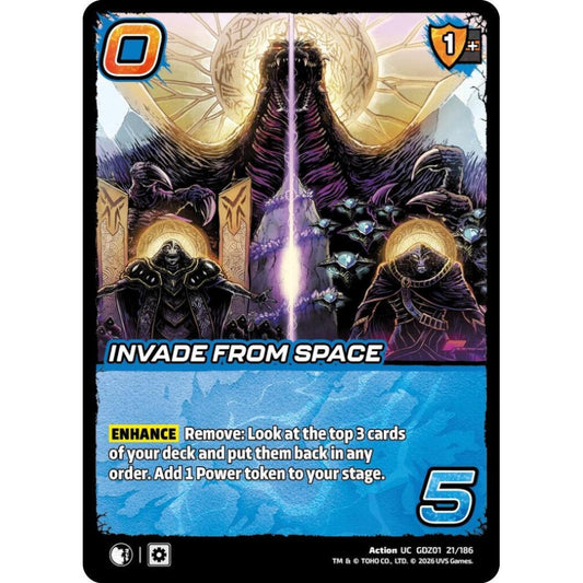 Invade from Space GDZ01 21/186 GDZ01 Universus Godzilla: Reign of Kaiju Action UC