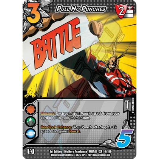 Pull No Punches, 8/180, XR, UniVersus, MHA01 My Hero Academia
