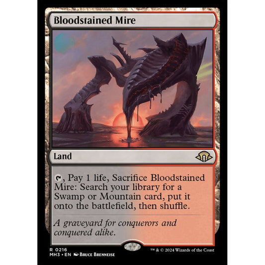Bloodstained Mire, 216, rare, Magic: The Gathering, Modern Horizons 3