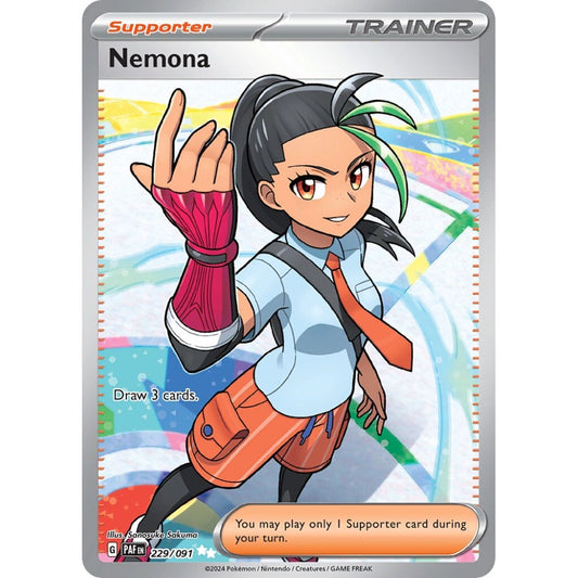 Nemona Ultra Rare 229/091 Pokemon Card Game Paldean Fates