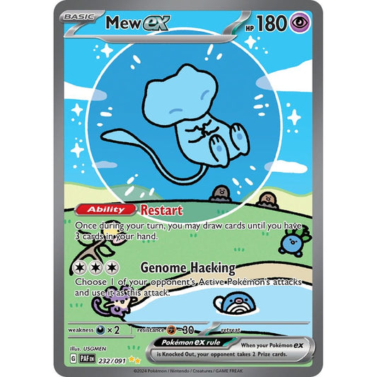 Mew ex Special Illustration Rare 232/091 Pokemon Card Game Paldean Fates