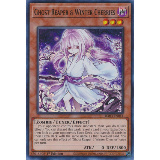 Ghost Reaper & Winter Cherries RA03-EN014 Secret Secret Rare Yu-Gi-Oh Quarter Century Bonanza in Alt-Art Art
