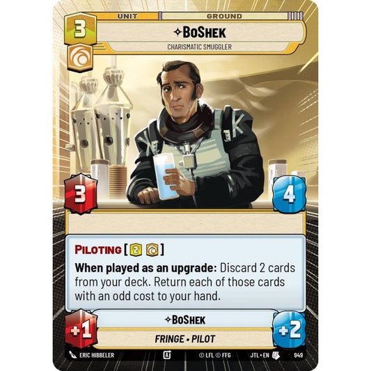 BoShek, U, JTL 949) Hyperspace Foil, Star Wars Unlimited