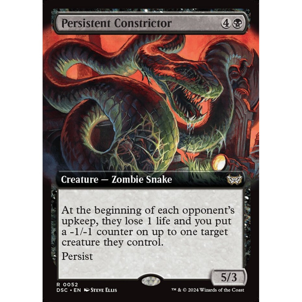Persistent Constrictor, 52, rare, Magic: The Gathering, Duskmourn: House of Horror Commander