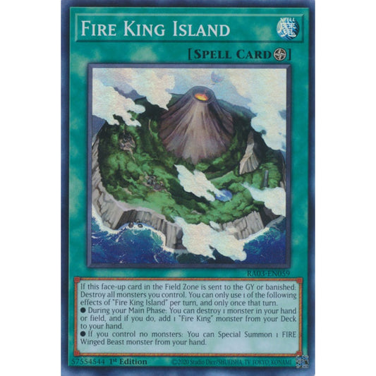 Fire King Island RA03-EN059 Super Super Rare Yu-Gi-Oh Quarter Century Bonanza in Art