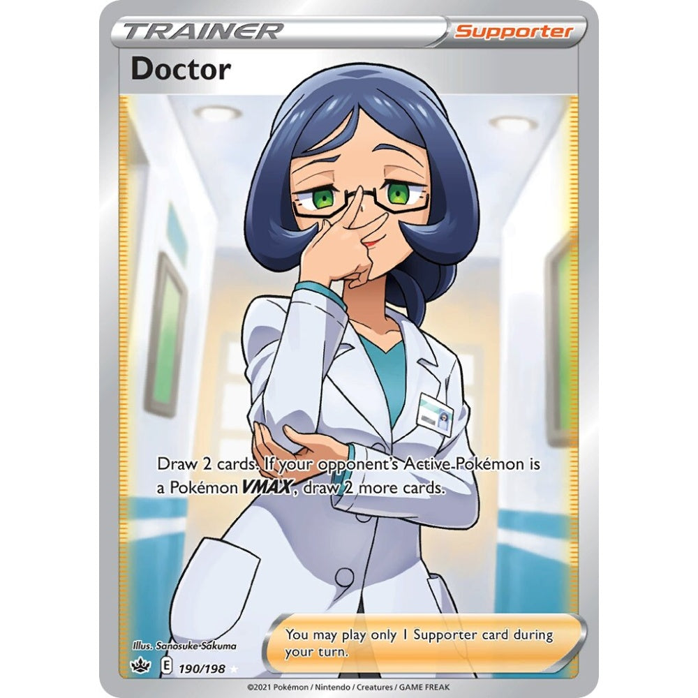 Doctor Rare Ultra 190/198 Pokemon Card Game Chilling Reign