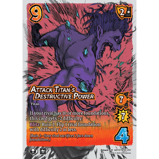 Attack Titan's Destructive Power, 110/297, UR, UniVersus, Attack on Titan: Battle for Humanity