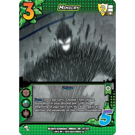 Mimicry, 87/122, UR, UniVersus, MHA05 Undaunted Raid