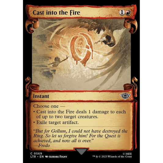 Cast into the Fire, common, 569, Magic the Gathering, The Lord of the Rings: Tales of Middle-earth