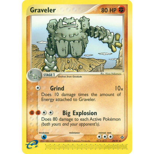 Graveler Uncommon 29/97 Pokemon Card Game EX Dragon