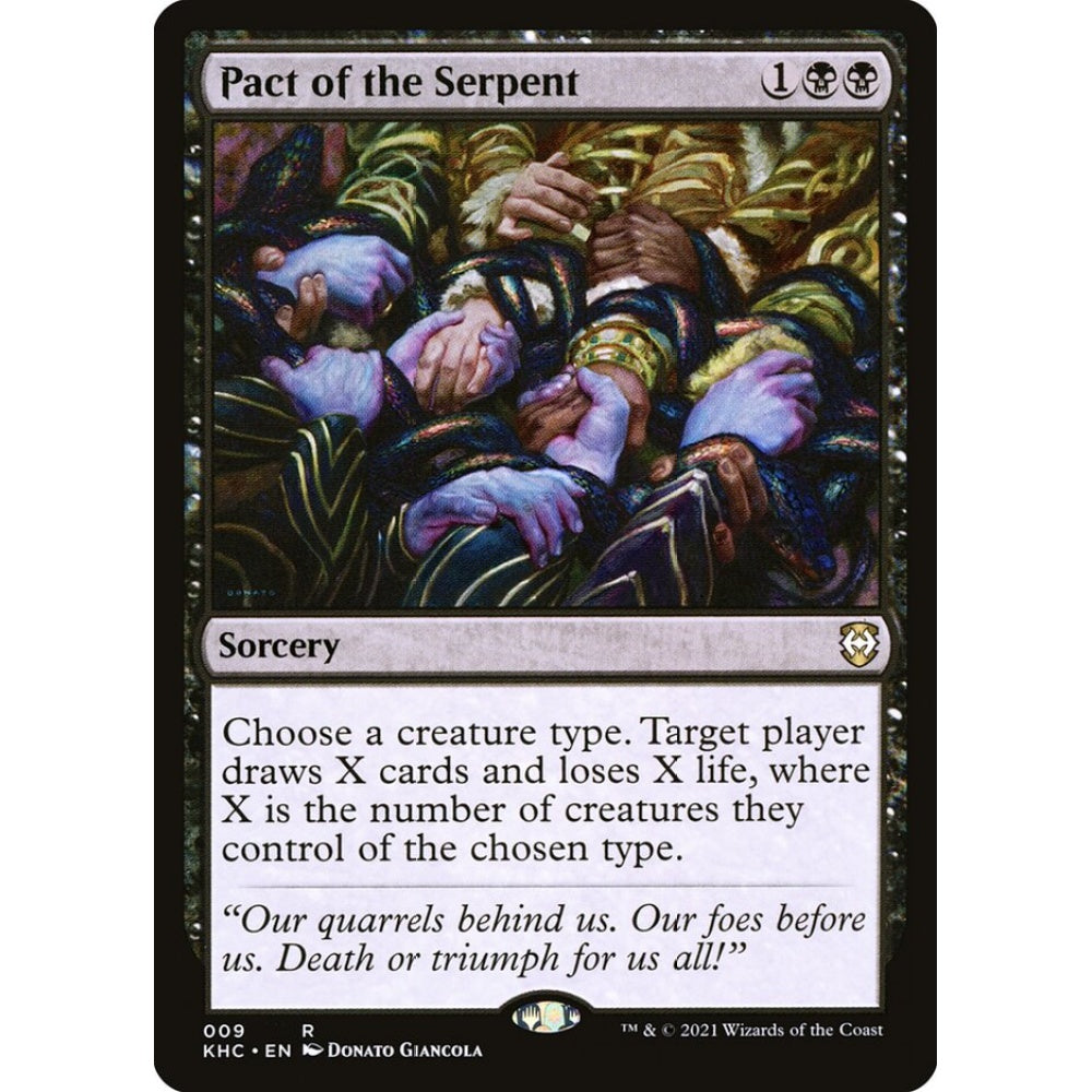 Pact of the Serpent rare 9 Magic the Gathering Kaldheim Commander