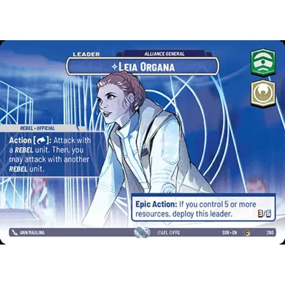 Leia Organa, 260, C, Star Wars Unlimited, Sparks Of Rebellion
