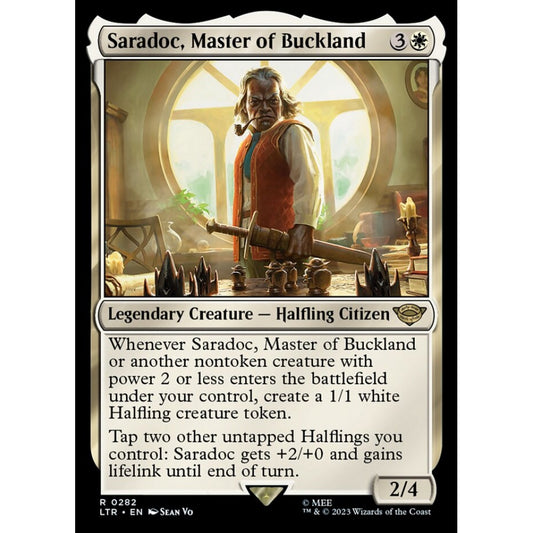 Saradoc, Master of Buckland, rare, 282, Magic the Gathering, The Lord of the Rings: Tales of Middle-earth