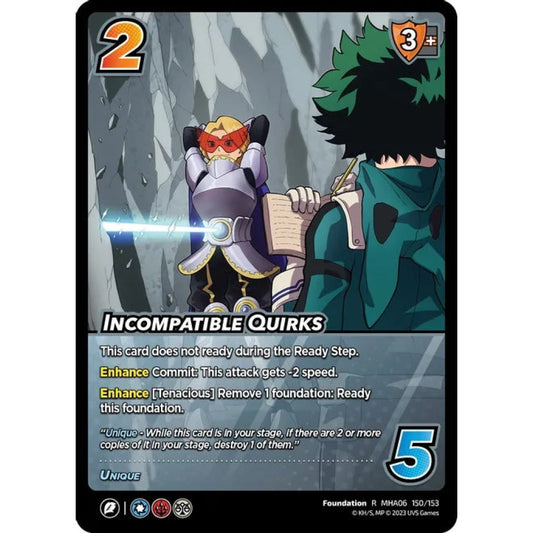 Incompatible Quirks, 150/153, R, UniVersus, MHA06 Jet Burn