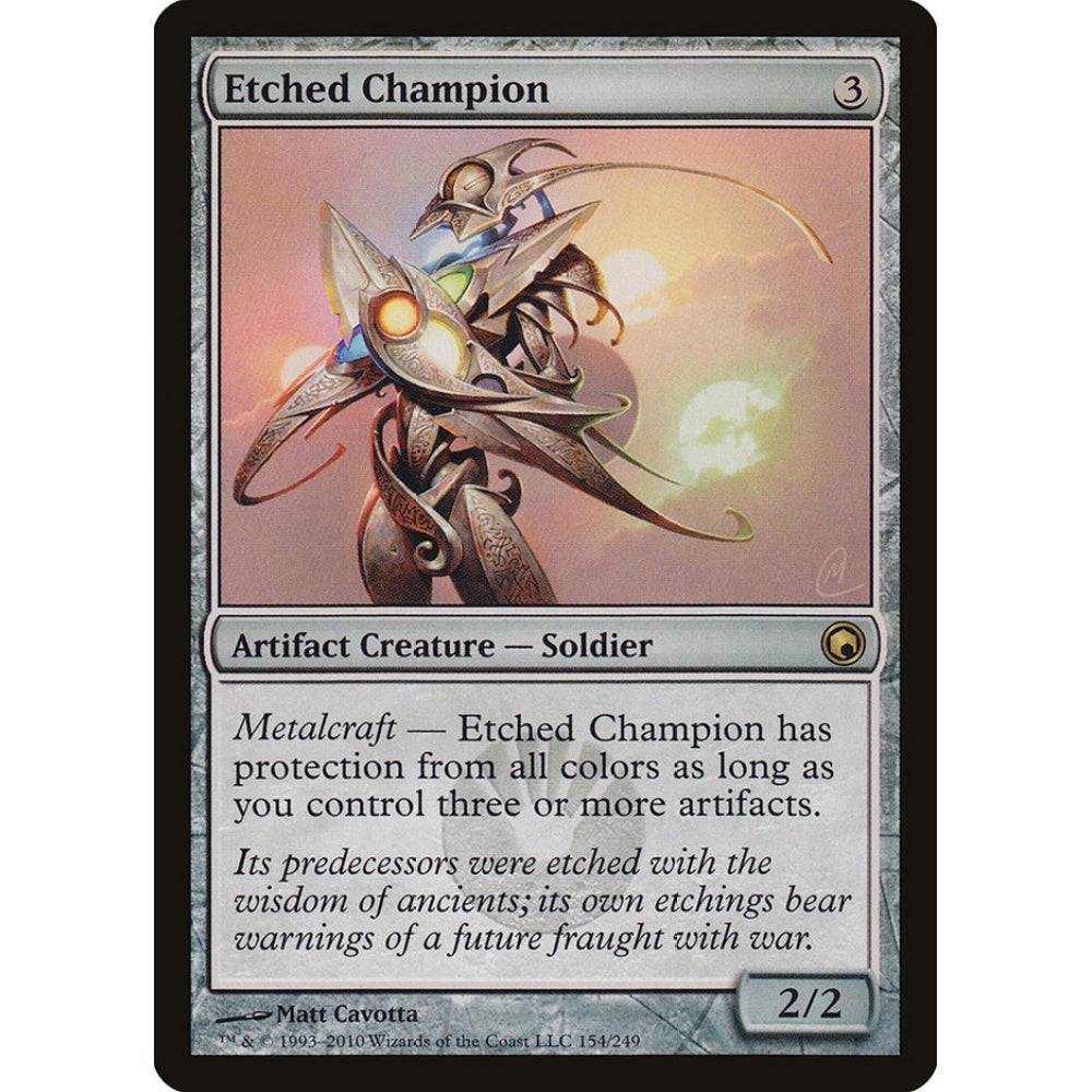 Etched Champion rare 154 Magic the Gathering Scars of Mirrodin