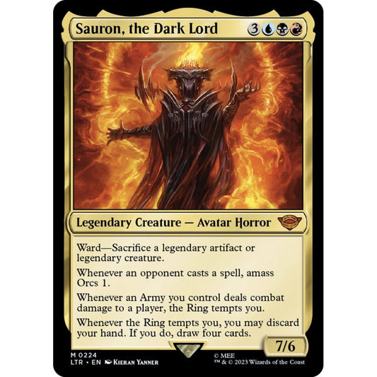 Sauron, the Dark Lord, mythic, 224, Magic the Gathering, The Lord of the Rings: Tales of Middle-earth