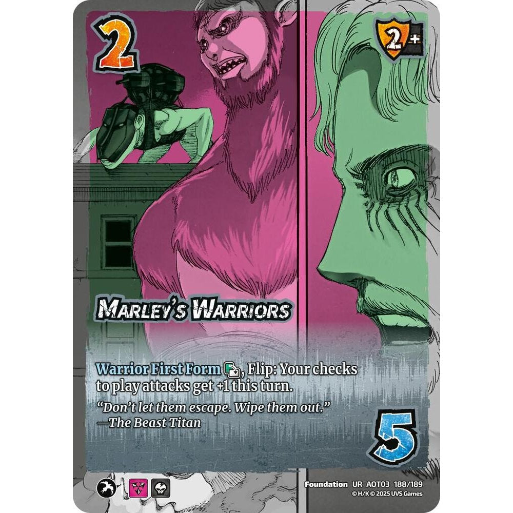 Marley's Warriors 188/189 AOT03 Universus Attack on Titan: Apocalypse Foundation UR