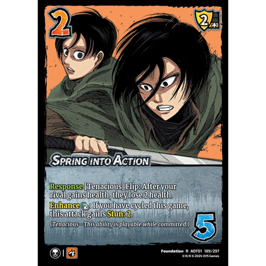 Spring into Action, 189/297, R, UniVersus, Attack on Titan: Battle for Humanity