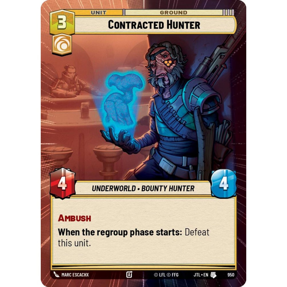 Contracted Hunter, U, JTL 950) Hyperspace Foil, Star Wars Unlimited