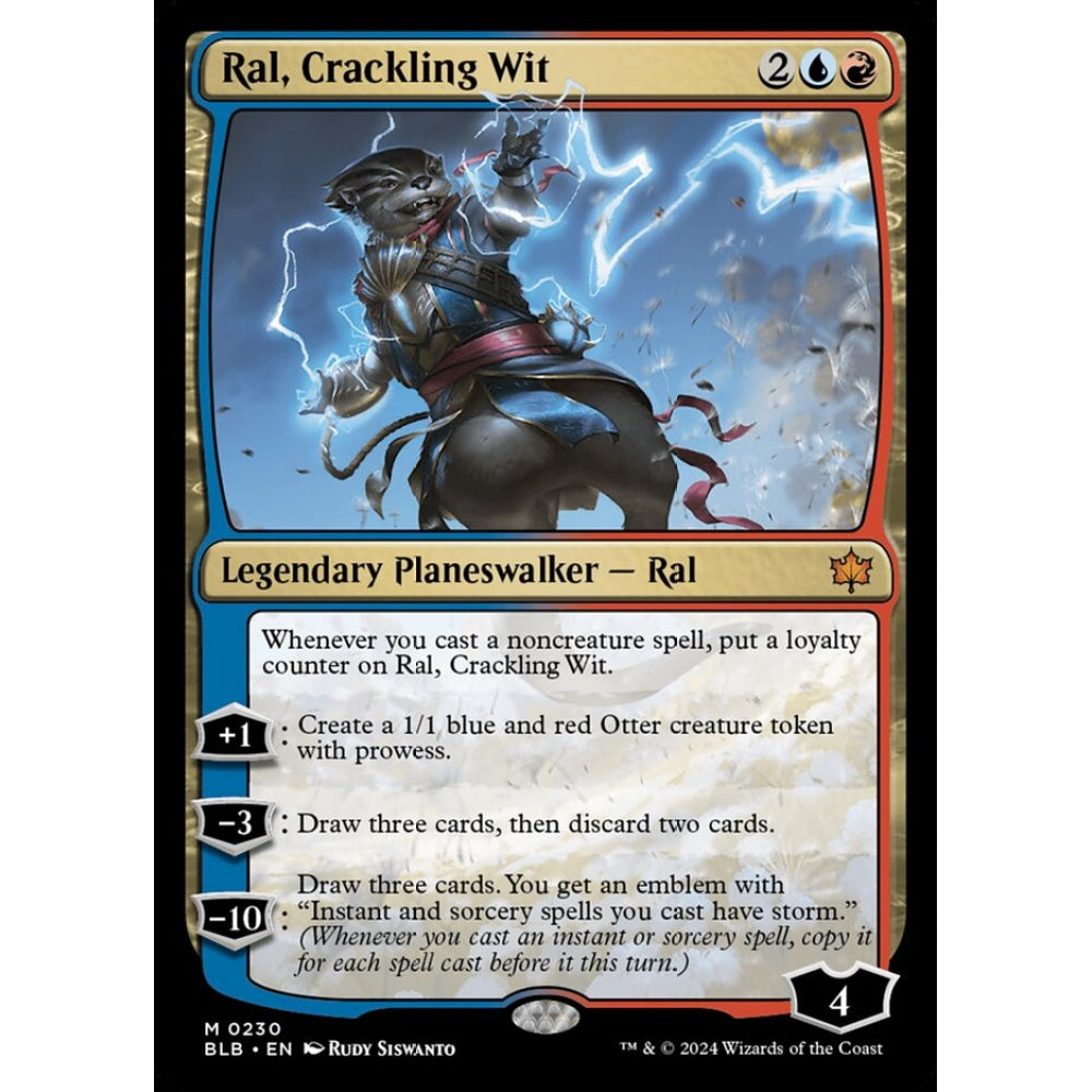 Ral, Crackling Wit, 230, mythic, Magic: The Gathering, Bloomburrow