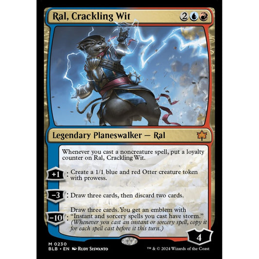 Ral, Crackling Wit, 230, mythic, Magic: The Gathering, Bloomburrow