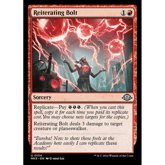 Reiterating Bolt, 134, uncommon, Magic: The Gathering, Modern Horizons 3