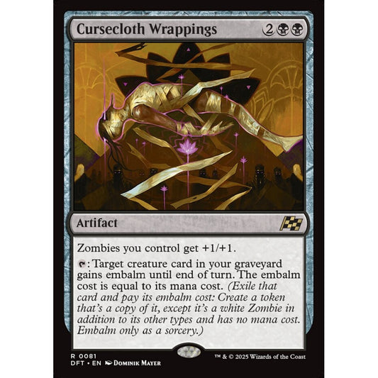 Cursecloth Wrappings, 81, rare, Magic: The Gathering, Aetherdrift