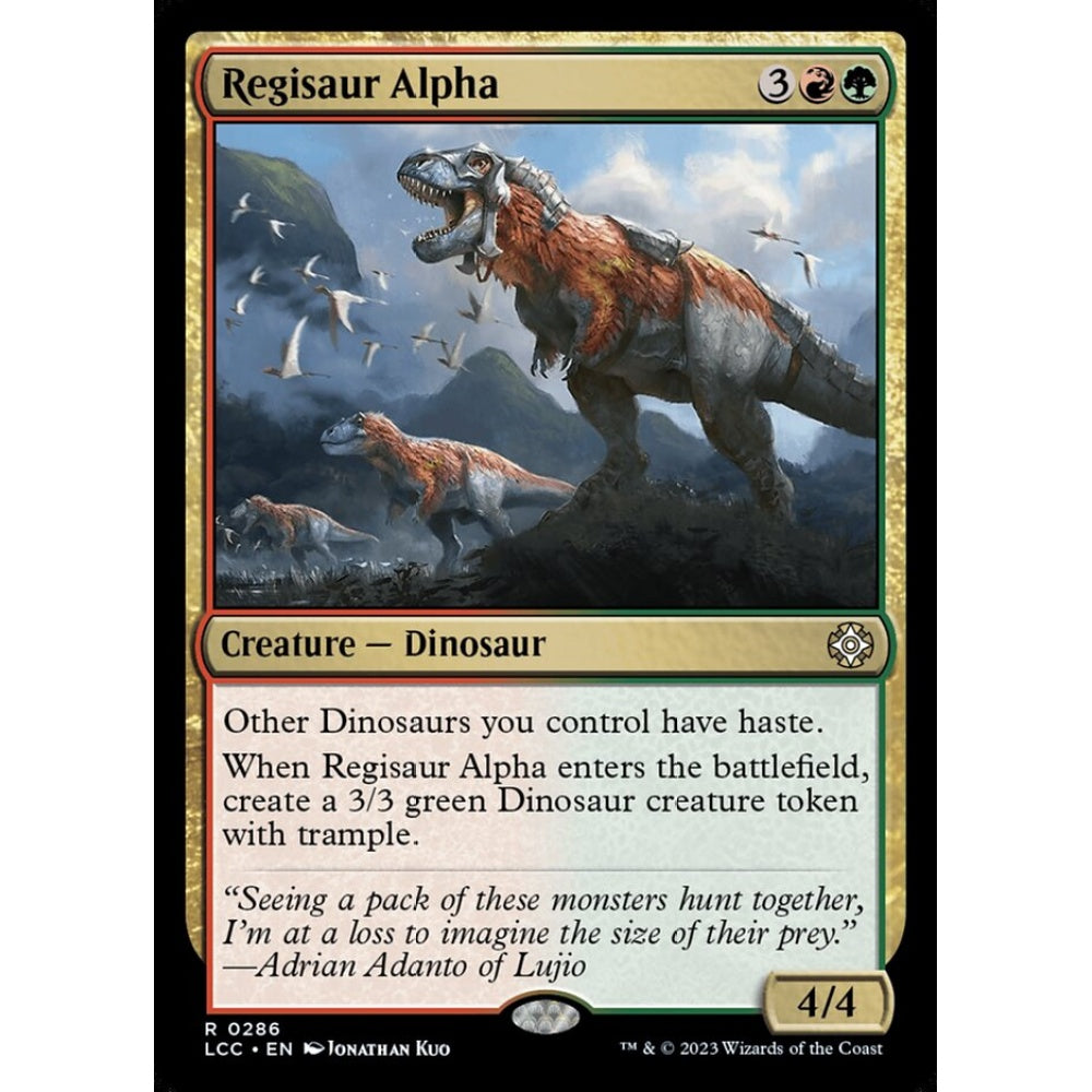 Regisaur Alpha, rare, 286, Magic the Gathering, The Lost Caverns of Ixalan Commander