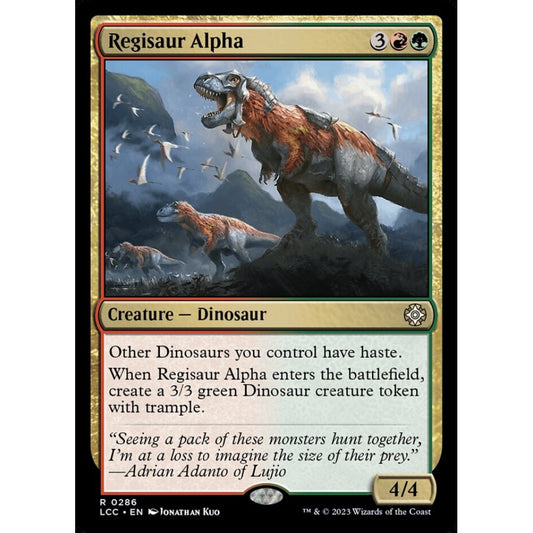 Regisaur Alpha, rare, 286, Magic the Gathering, The Lost Caverns of Ixalan Commander