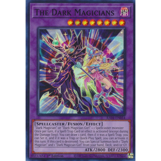 The Dark Magicians RA04-EN054 QCR Quarter Century Secret Rare Yu-Gi-Oh Quarter Century Stampede in Art