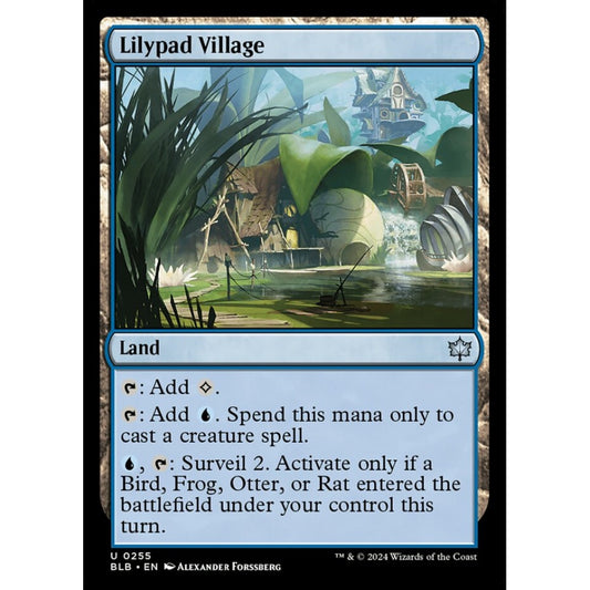 Lilypad Village, 255, uncommon, Magic: The Gathering, Bloomburrow