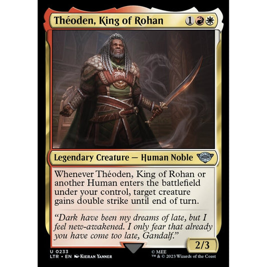 Théoden, King of Rohan, uncommon, 233, Magic the Gathering, The Lord of the Rings: Tales of Middle-earth