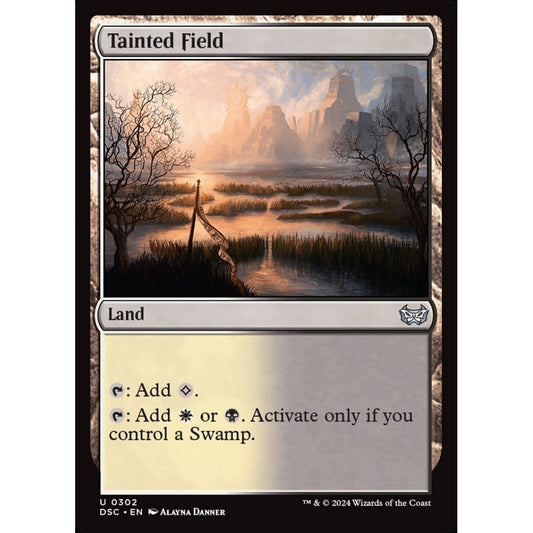 Tainted Field, 302, uncommon, Magic: The Gathering, Duskmourn: House of Horror