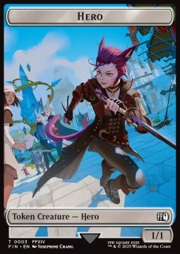 Hero Token (W 1/1) // Wizard Token (B 0/1) (V.6)