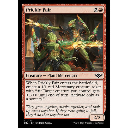 Prickly Pair, 137, common, Magic: The Gathering, Outlaws of Thunder Junction