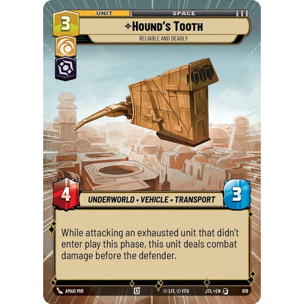 Hound's Tooth, S, JTL 919) Hyperspace Foil, Star Wars Unlimited
