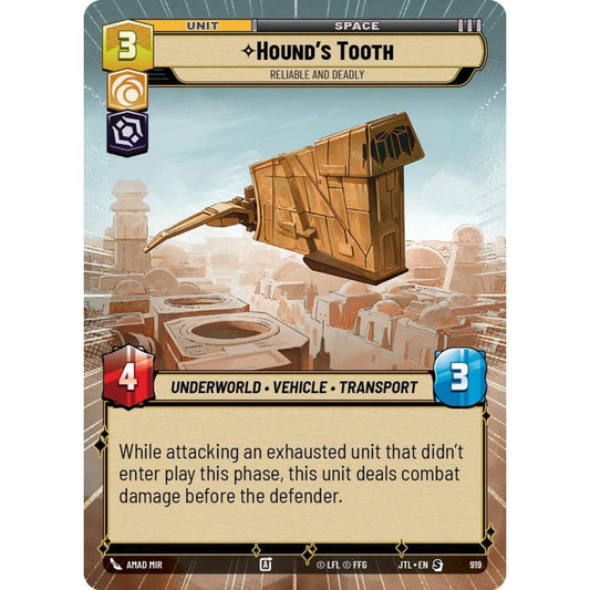 Hound's Tooth, S, JTL 919) Hyperspace Foil, Star Wars Unlimited