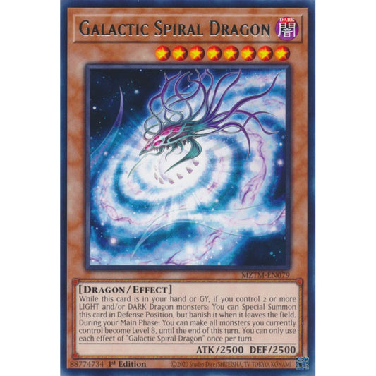 Galactic Spiral Dragon MZTM-EN079 Rare Rare Yu-Gi-Oh Maze of the Master in Art