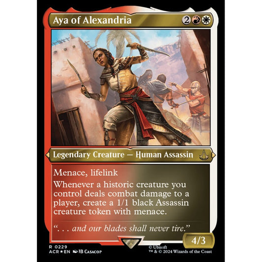 Aya of Alexandria rare 229 Magic the Gathering Assassin's Creed