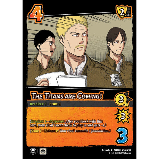 The Titans are Coming!, 255/297, C, UniVersus, Attack on Titan: Battle for Humanity