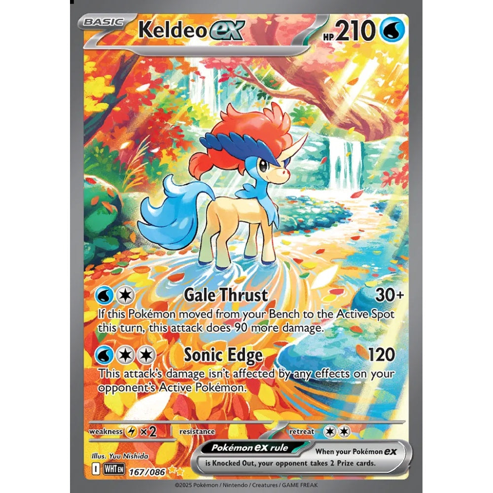 Keldeo ex Special Illustration Rare 167/086 Pokemon Card Game White Flare