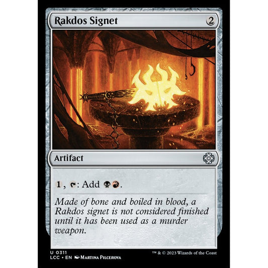 Rakdos Signet, uncommon, 311, Magic the Gathering, The Lost Caverns of Ixalan Commander