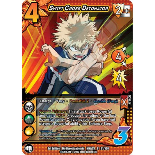 Swift Cross Detonator, 61/108, C, UniVersus, MHA03 Heroes Clash