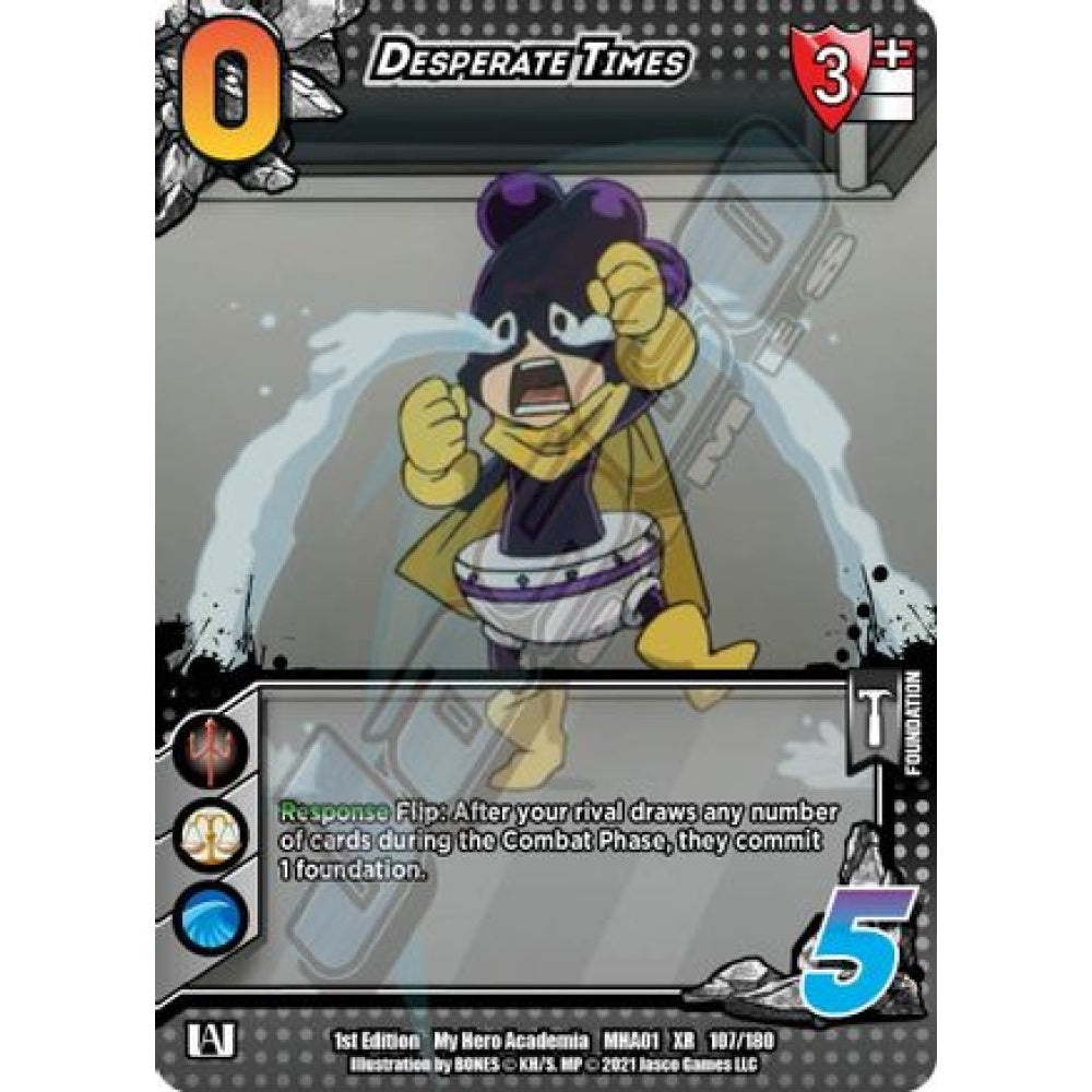 Desperate Times, 107/180, XR, UniVersus, MHA01 My Hero Academia