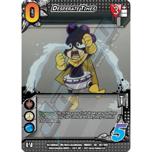 Desperate Times, 107/180, XR, UniVersus, MHA01 My Hero Academia