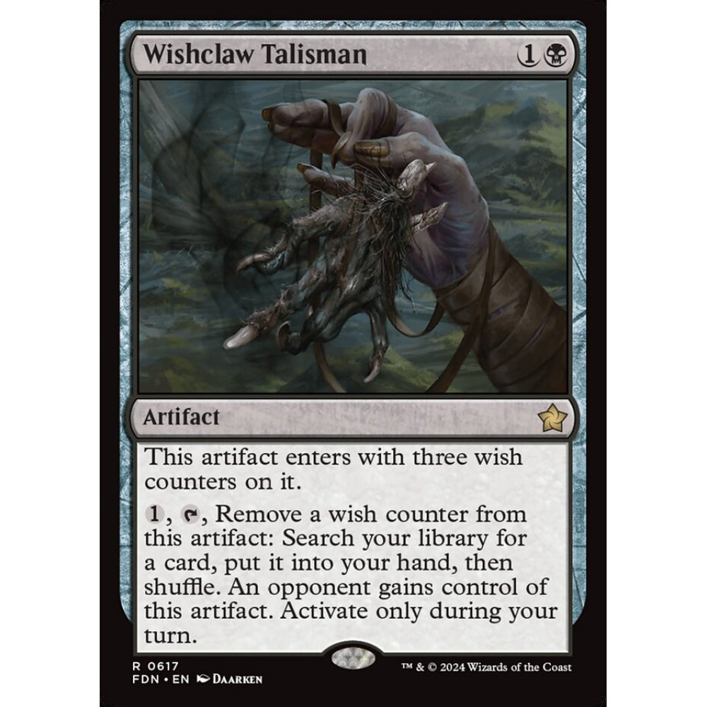 Wishclaw Talisman, 617, rare, Magic: The Gathering, Foundations