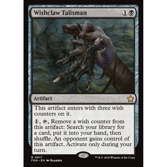 Wishclaw Talisman, 617, rare, Magic: The Gathering, Foundations