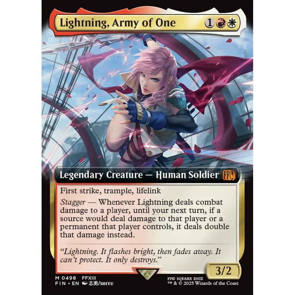 Lightning, Army of One mythic 498 Magic the Gathering Final Fantasy