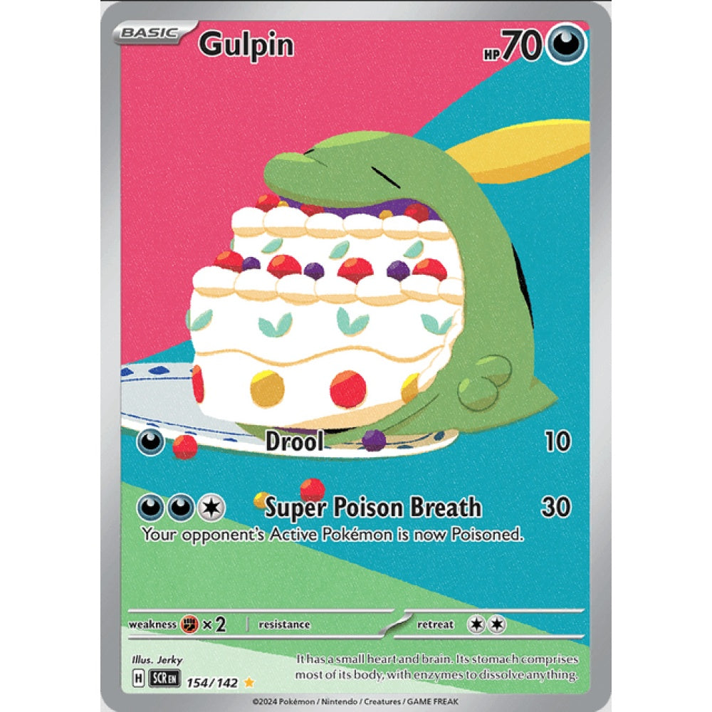 Gulpin, 154/142, Art Rare, Pokemon, Stellar Crown