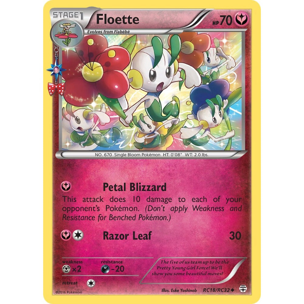 Floette Uncommon RC18/RC32 Pokemon Card Game Generations